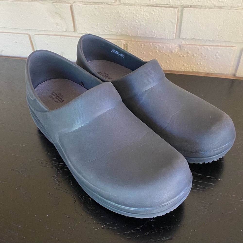 Crocs Womens Clogs Neria Pro II Slip On Black Professional SZ 9